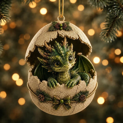 🐉🔥 Legendary Dragon Hatchling Egg Ornament