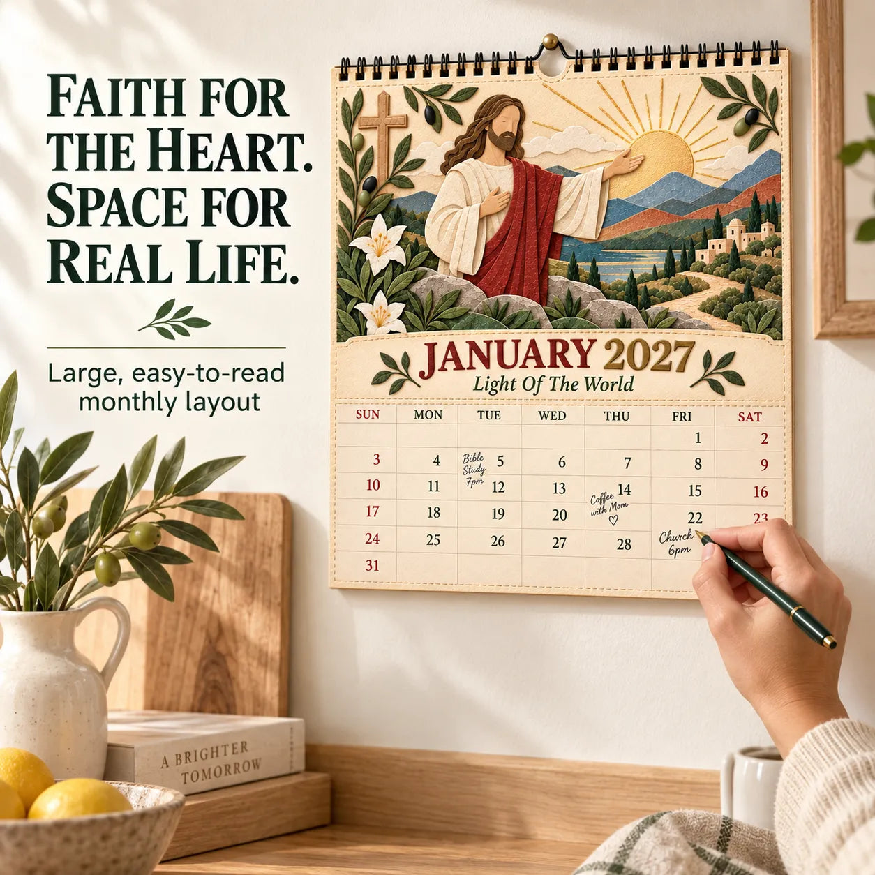 ✝️ 2027 Walking With Jesus Wall Calendar