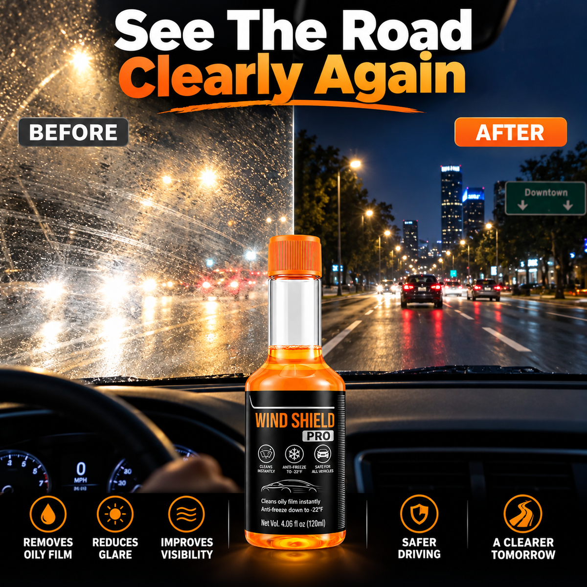 Windshield Pro Concentrate – Clearer Glass, Cleaner Vision in Any Season