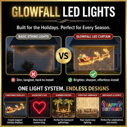 🎄✨Christmas LED House Net & Smart Outdoor Wall Curtain Light