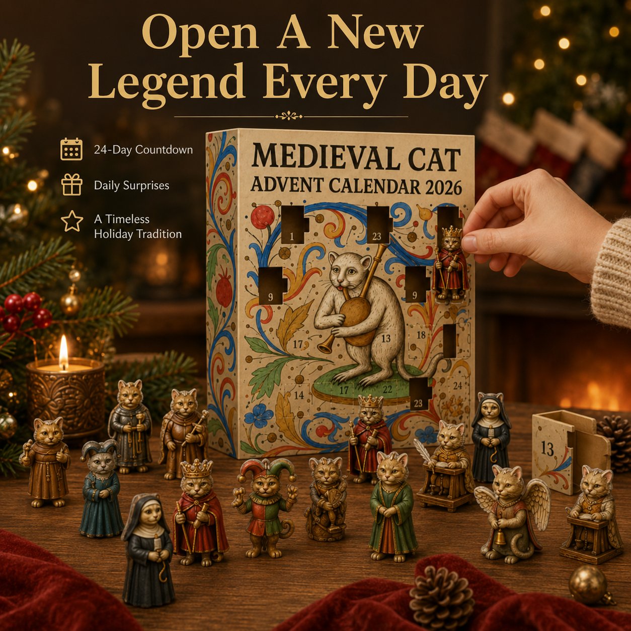 🐱🏰 Medieval Cat Advent Calendar 2026 – 24 Days of Hilarious Medieval Cat Collectibles 🎄✨