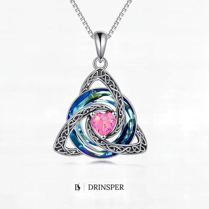 Celtic Heart Birthstone Necklace – Personalized Birth Month Gift
