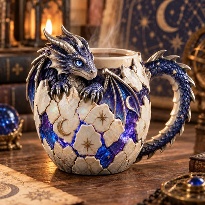 🐉 Dragonbound Realms™ Sculpted Dragon Mug Collection | 6 Fantasy Realm Designs with Raised 3D Dragon Details ☕