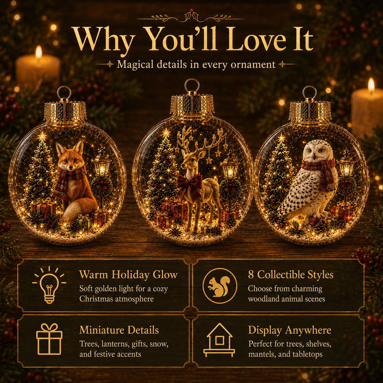 🎁✨ Magical Glass Christmas Ornaments