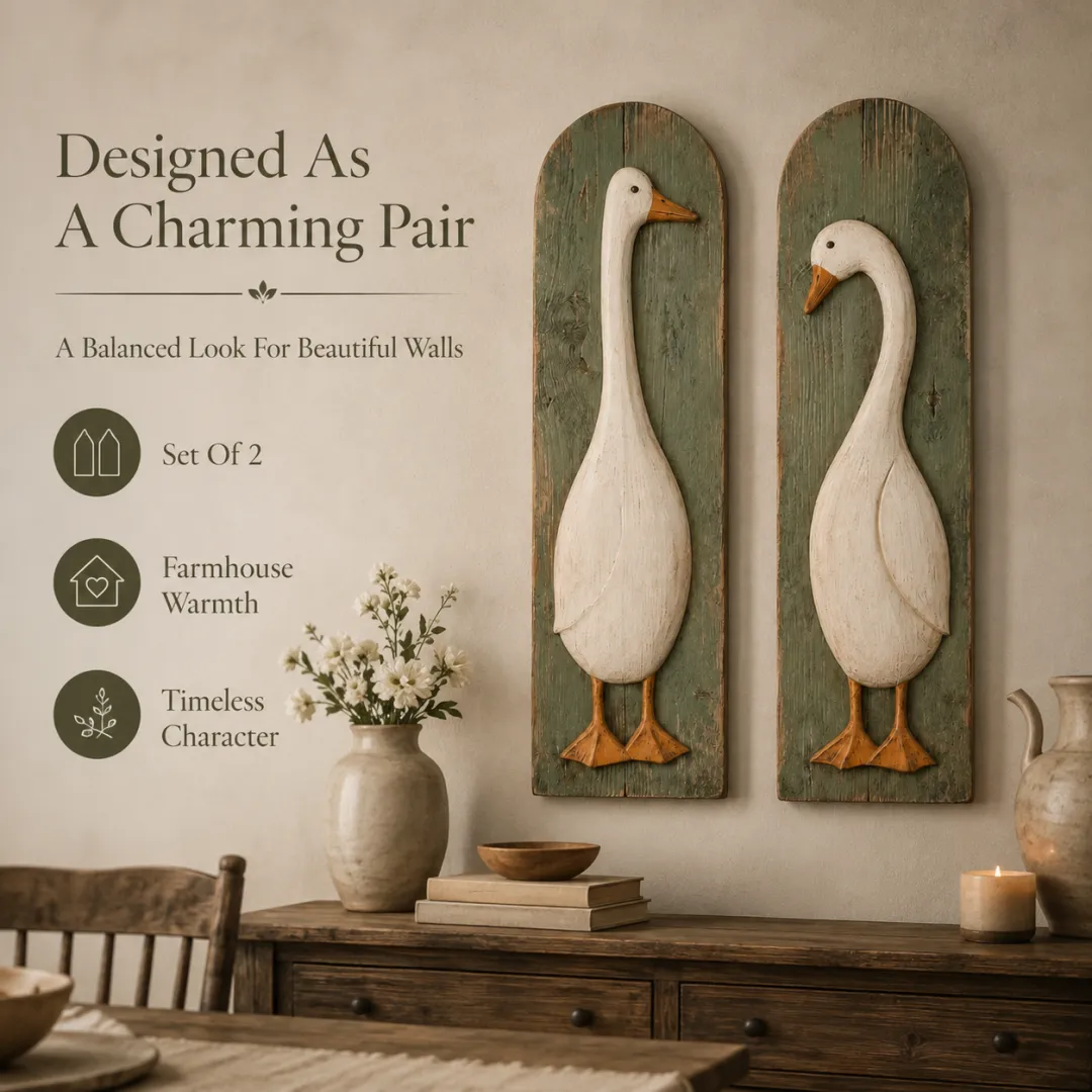 Matching Pair Goose Wall Art