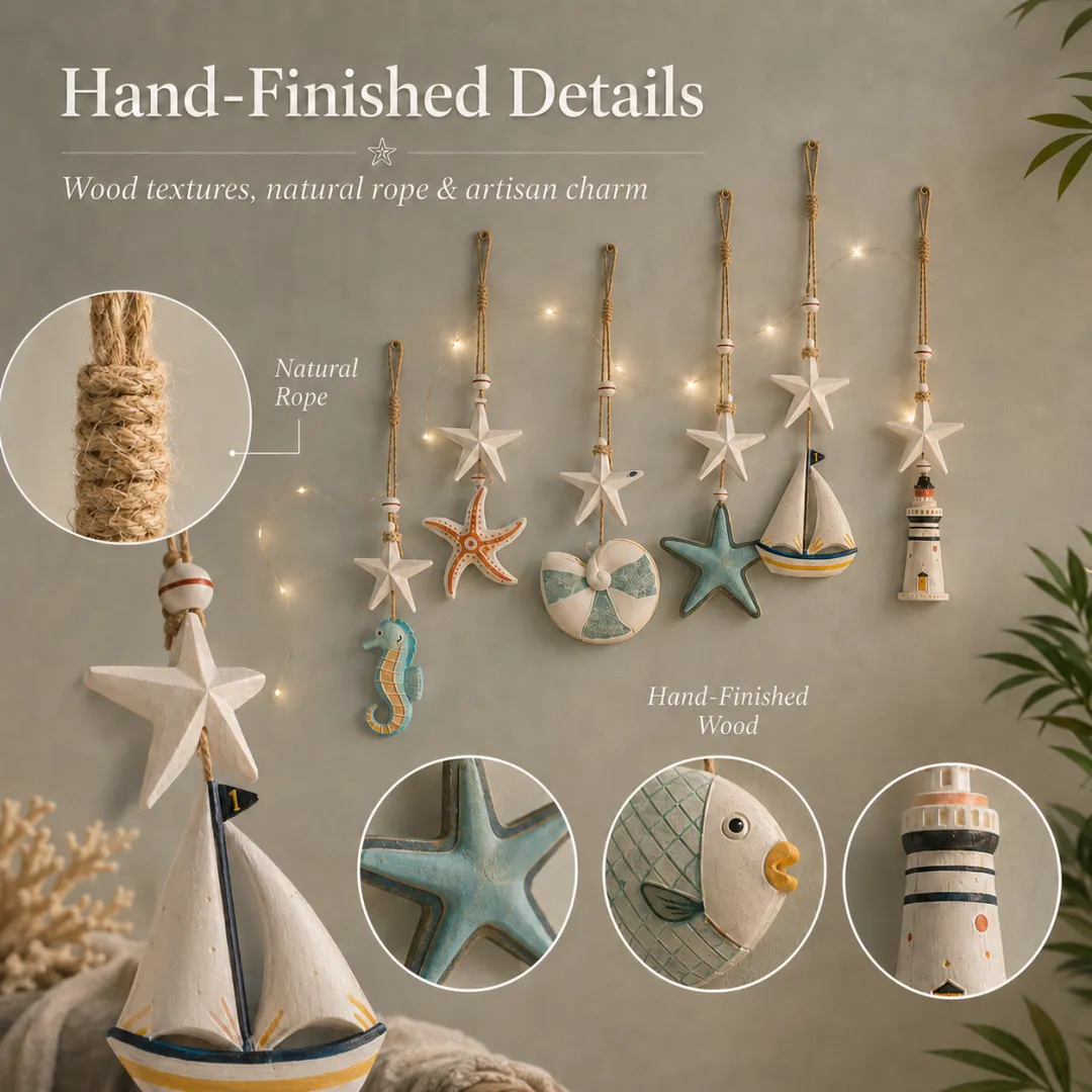 Seaside Glow Wall Hangings — Set of 7