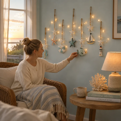 Seaside Glow Wall Hangings — Set of 7