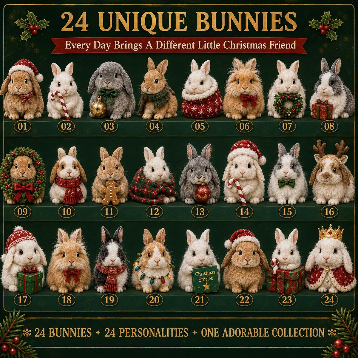 Bunny Christmas Advent Calendar features and gift ideas