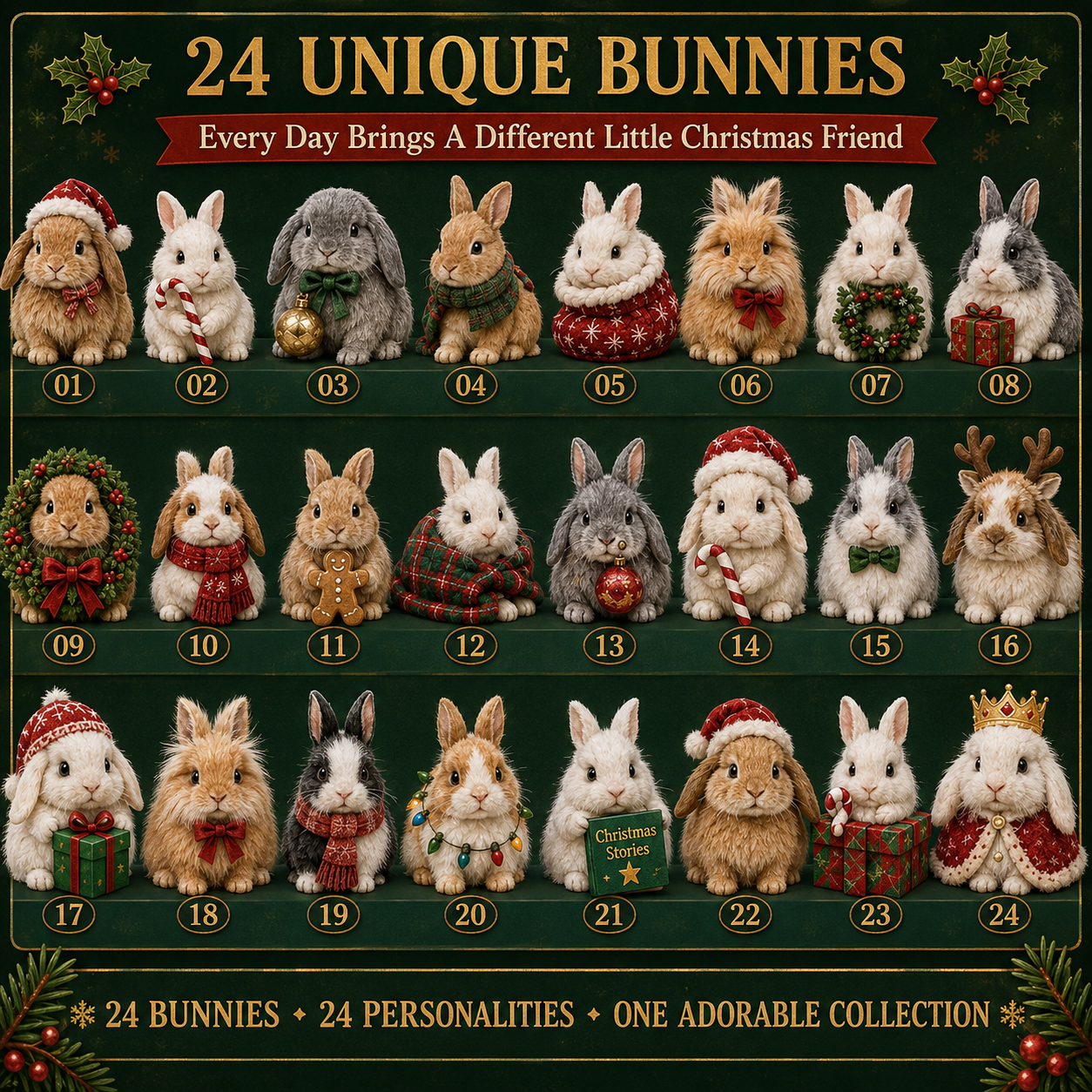 Bunny Christmas Advent Calendar features and gift ideas