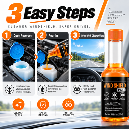 Windshield Pro Concentrate – Clearer Glass, Cleaner Vision in Any Season
