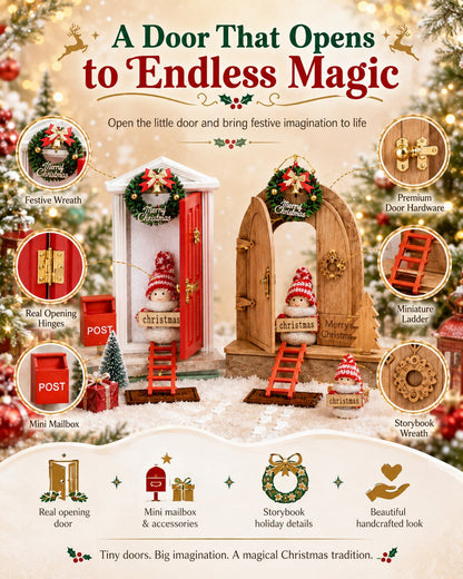 🎅 Magical Christmas Door Decoration – Create A Whimsical Holiday Wonderland At Home✨22 Pcs Red Foam Fairy Door Kit