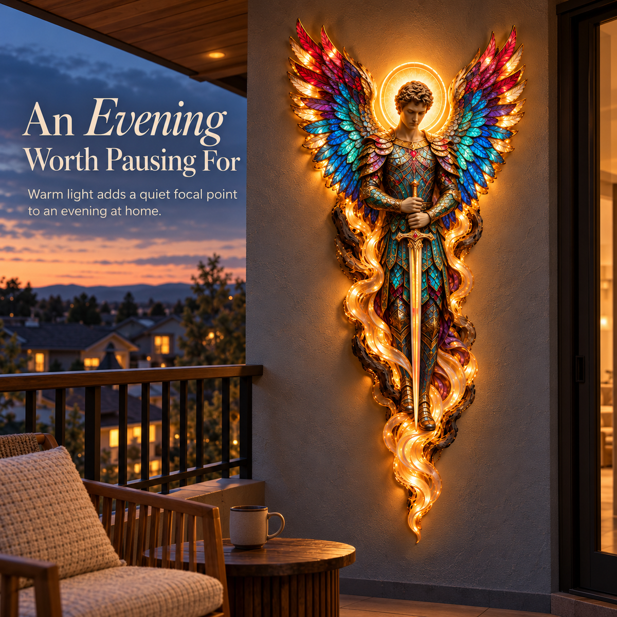 ✝️ Heavenly Radiance™ Lighted Angel Wall Sculpture ✨