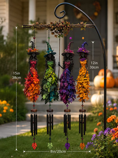 🧙‍♀️🍂 Halloween Witch Wind Chime Hanging Decor
