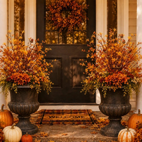 3-Piece Artificial Fall Acorn Floral Stem Set – 16.5-Inch Rustic Autumn Picks