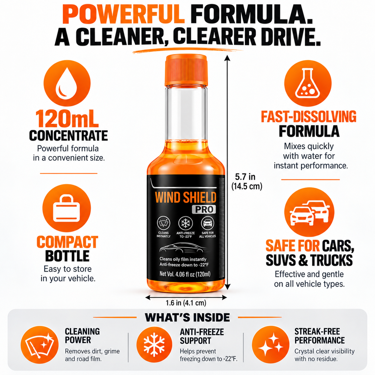 Windshield Pro Concentrate – Clearer Glass, Cleaner Vision in Any Season