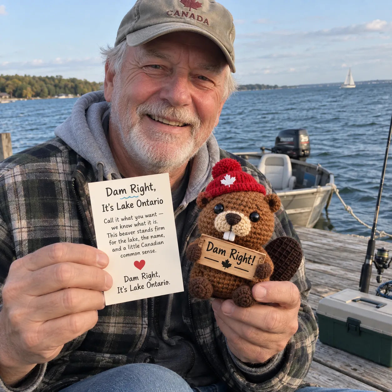 ⏳ Last Day 49% OFF – 🦫 Lake Ontario Emotional Support Beaver Crochet Keepsake | 5 Canadian-Inspired Personalities with Matching Message Cards for Cottage Families, Lake Lovers & Meaningful Gifts 🍁