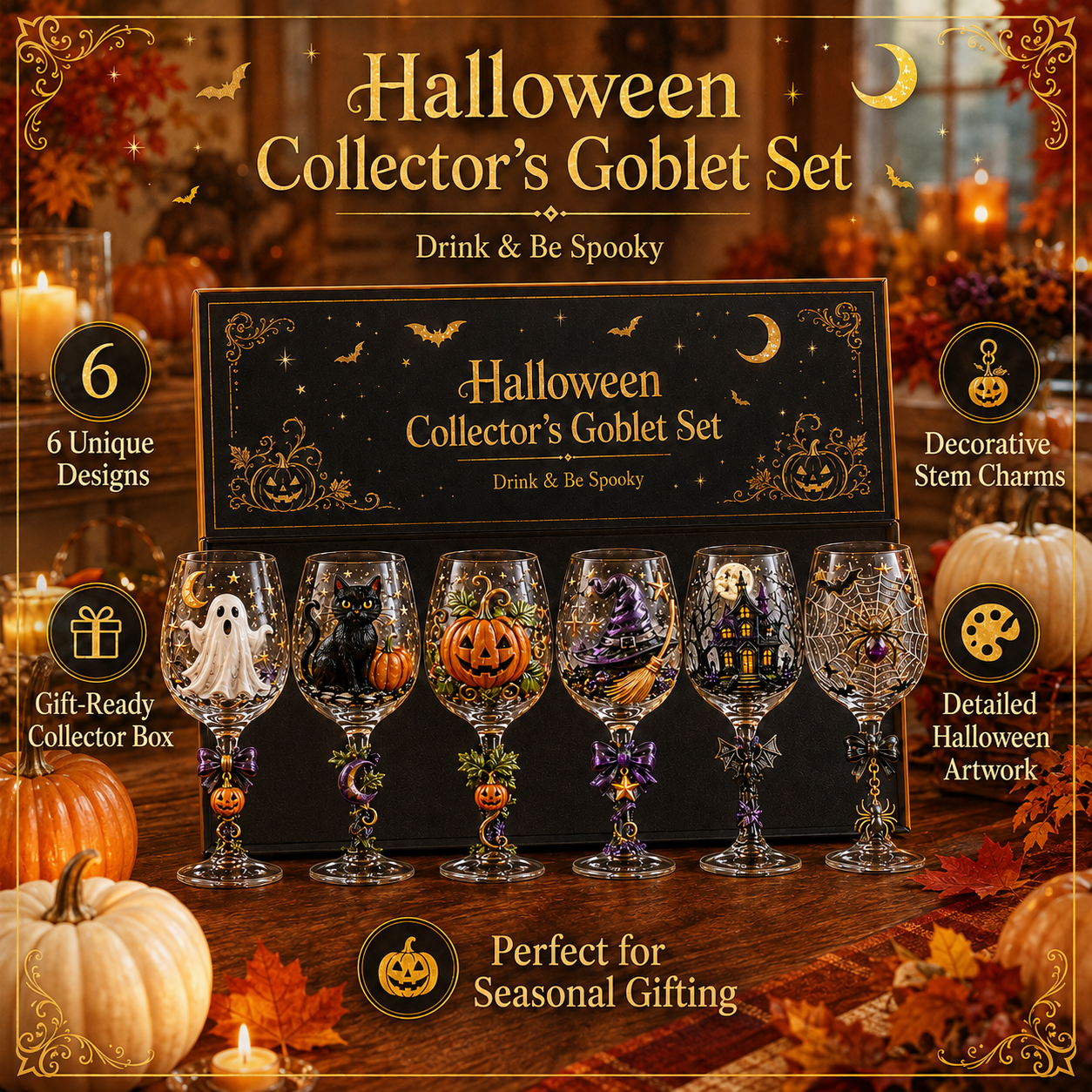 🎃✨ Halloween Collector’s Goblet Set