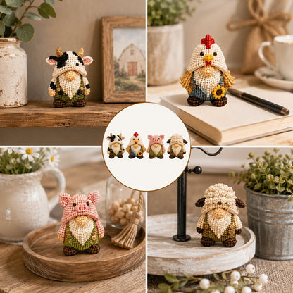🔥Last Day 70% OFF❤️3D Beaded Farm Animal Gnome DIY Kit