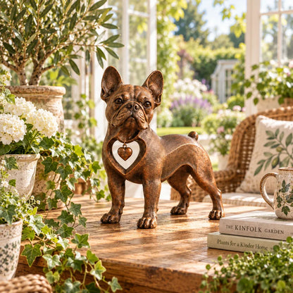 ⭐Heritage Charm French Bulldog Sculpture – Vintage Iron Frenchie Accent for Timeless Interiors