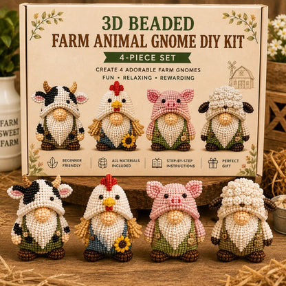 🇺🇸 3D Beaded Patriotic Gnome DIY Kit ✨ Celebrate Freedom With Handmade American Spirit ❤️🤍💙