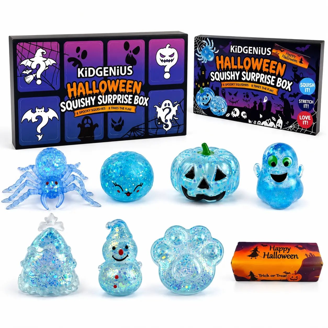 Halloween 8-Pack Glitter Squishy Surprise Box