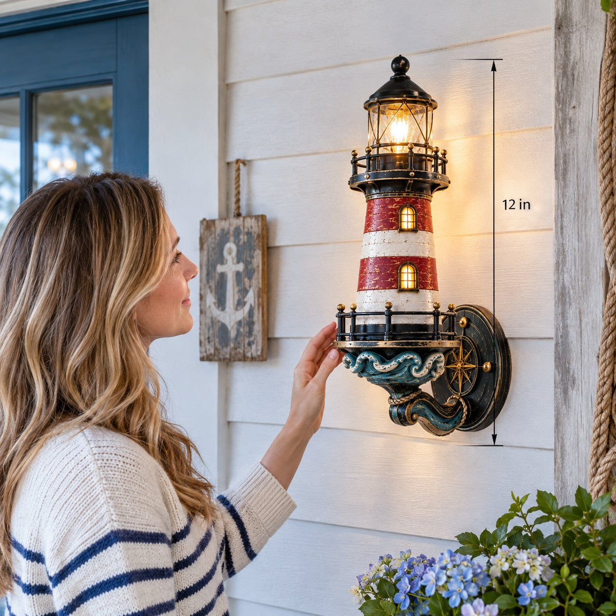 🌊Vintage Coastal Lighthouse Wall Light