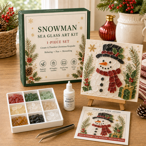 🎄 Christmas Sea Glass Art Kit
