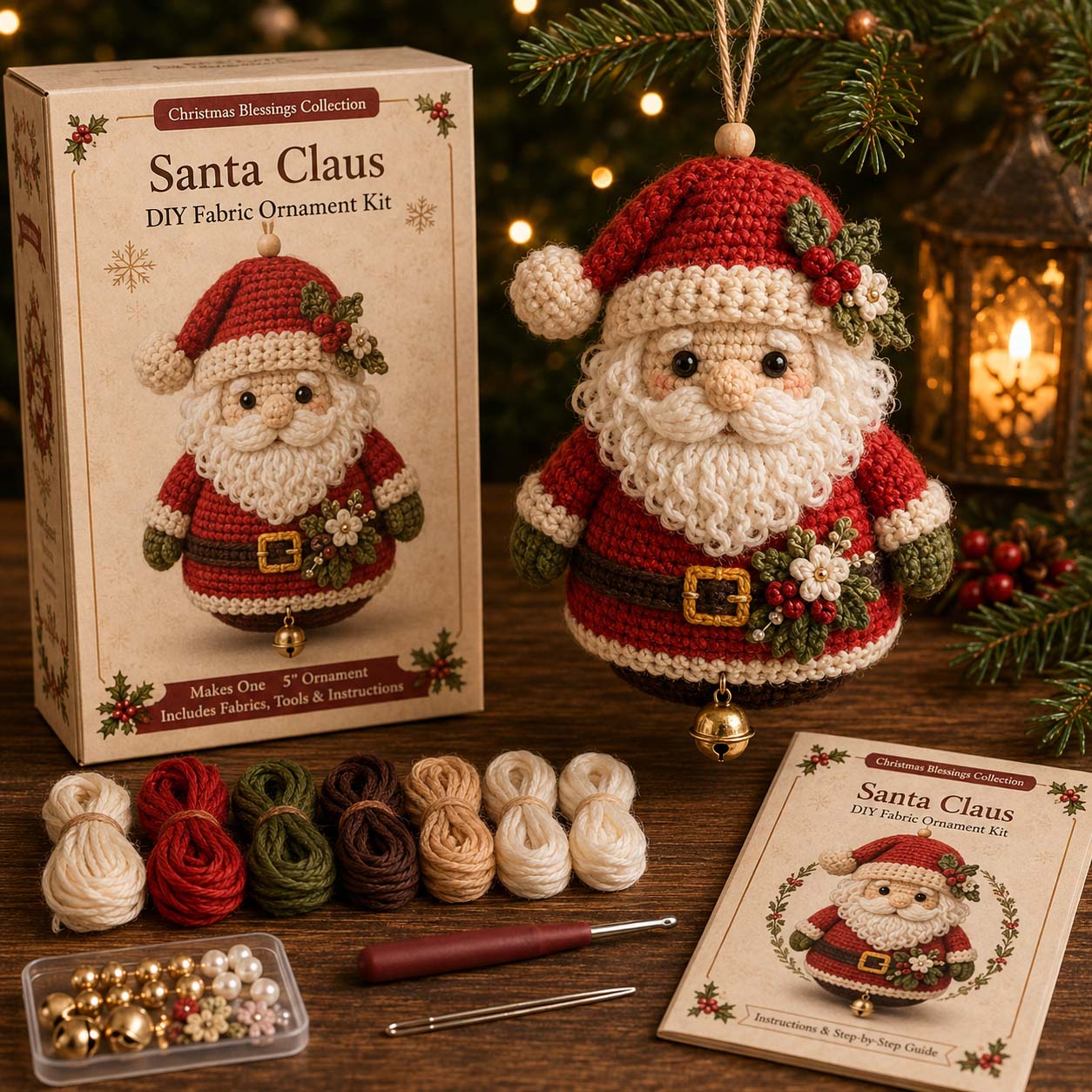 🎄 Christmas Character Fabric Ornament DIY Kit