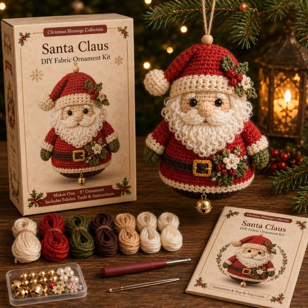 🎄 Christmas Character Fabric Ornament DIY Kit