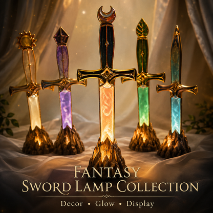 Enchanted Relic Glow Sword – Mystical Fantasy Light-Up Display Decor