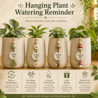 🌿 Plant Watering Reminder Charm – Flip Tracker for Healthy Plants