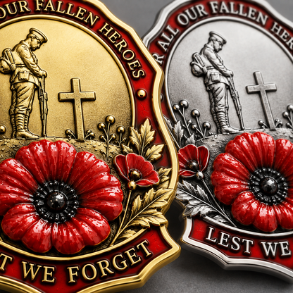 Limited Edition Red Poppy Remembrance Brooch – For All Our Fallen Heroes