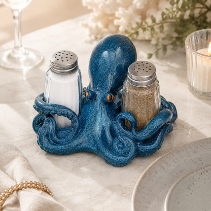 Highland Cow Salt & Pepper Shaker Set with Holder