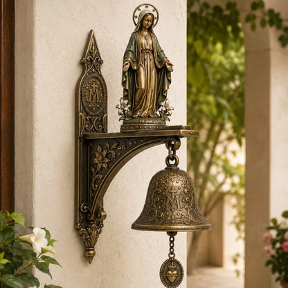 Vintage Virgin Mary Porch Blessing Bell