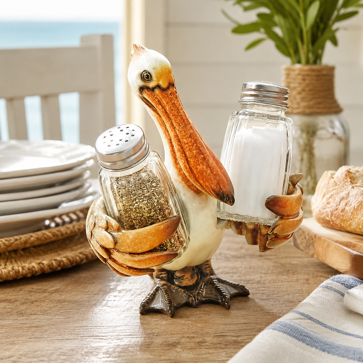Highland Cow Salt & Pepper Shaker Set with Holder
