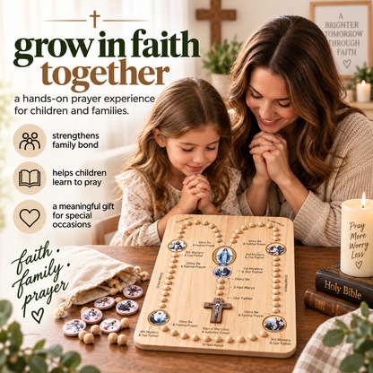 Catholic Rosary Prayer Board for Kids & Families – Hands-On Faith Learning Kit