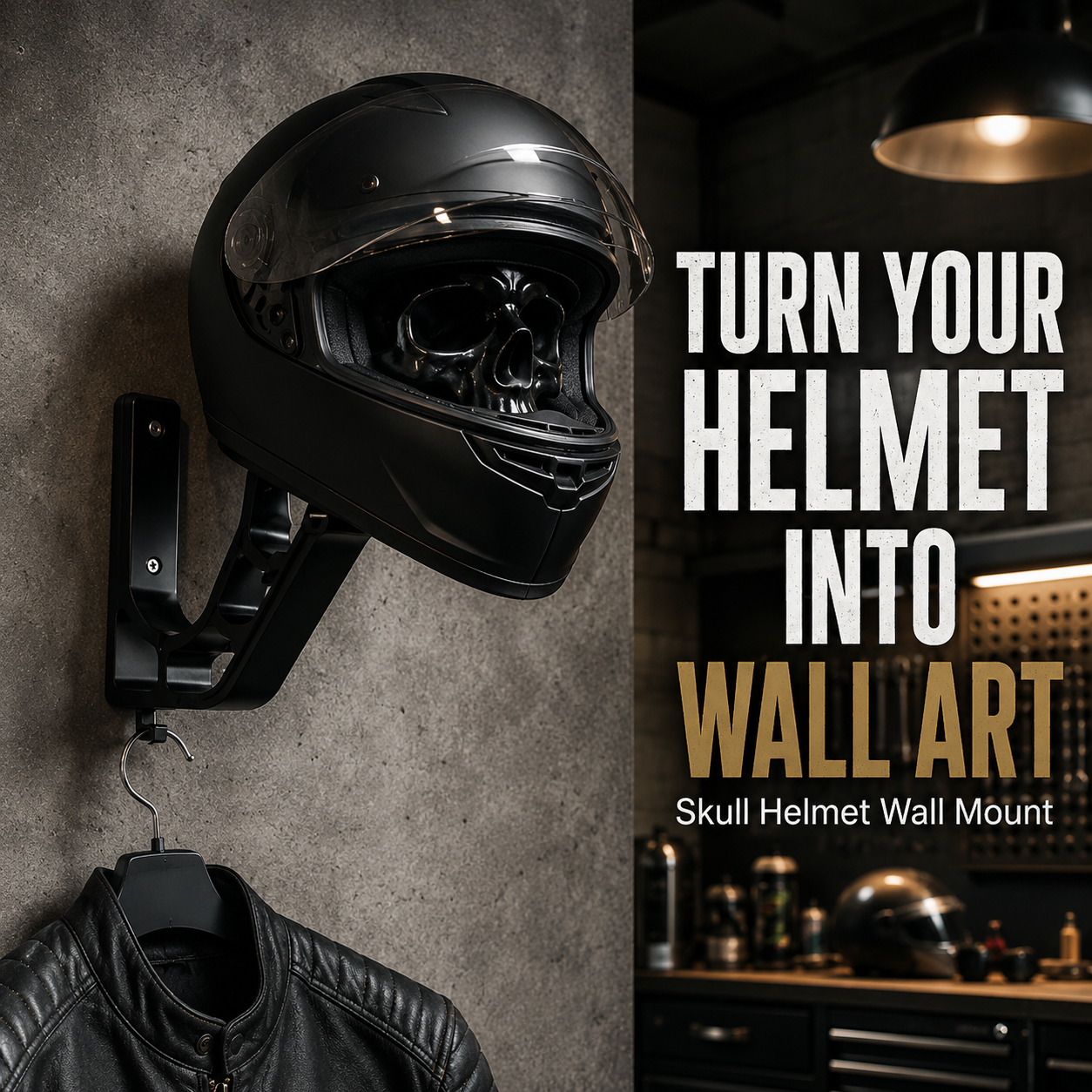 Black Knight Skull Helmet Stand