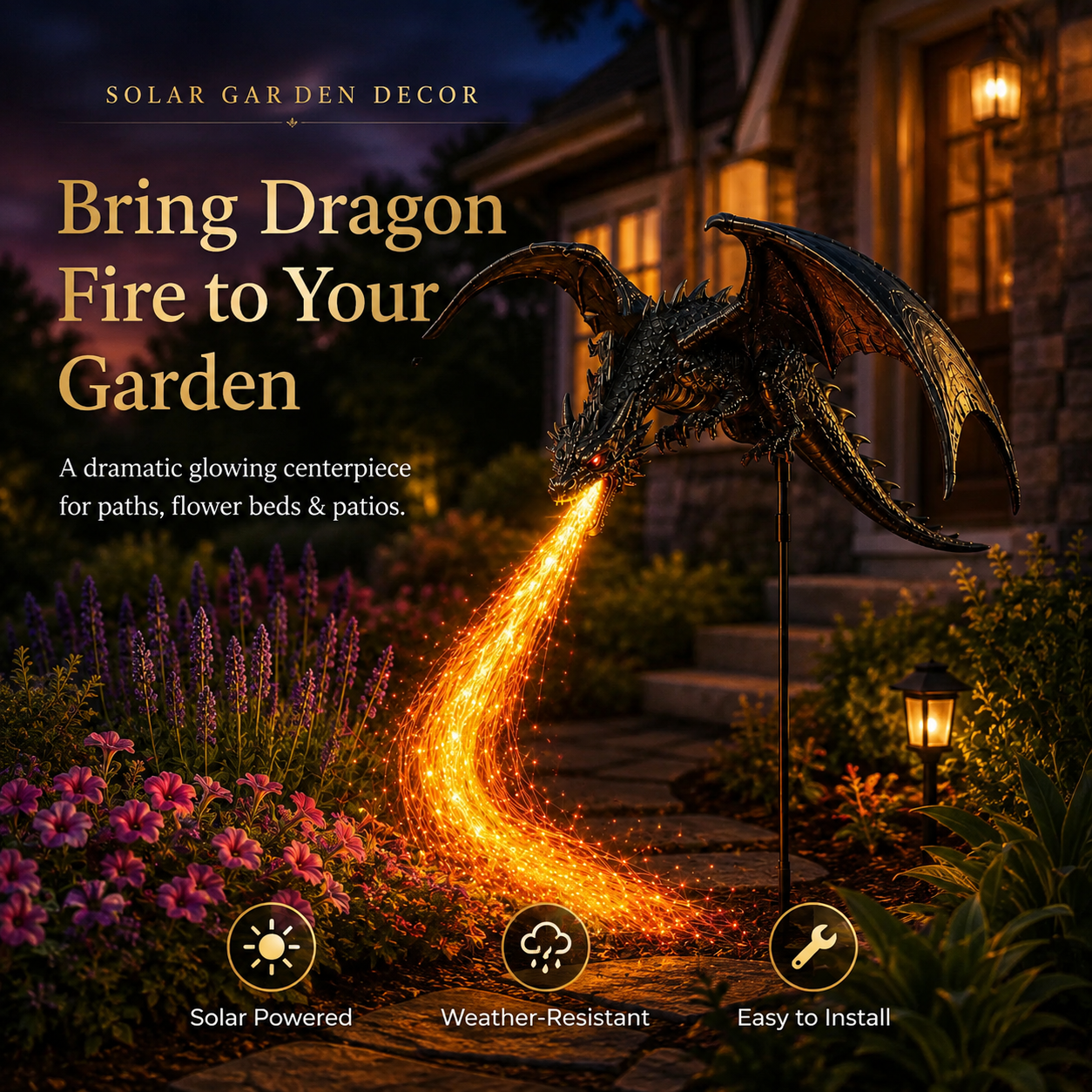 ✨Solar Dragon Fire Garden Light