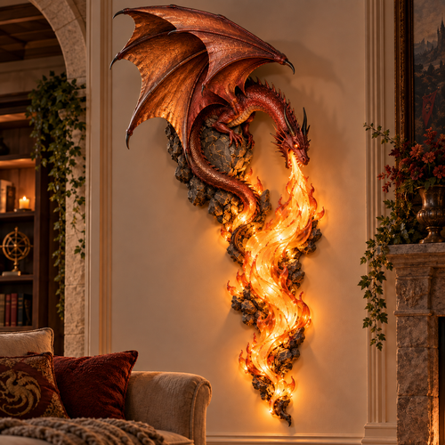 🔥Last Day 49% OFF -🐉 Dragonfire Guardian™ Wall Sconce – A Legendary Flame Awakens On Your Wall 🔥