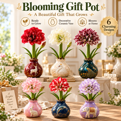 Grow Your Own Amaryllis – Blooming Gift Pot with Decorative Animal Vase