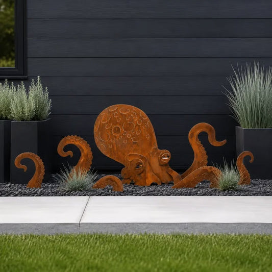 Rustic Kraken Octopus Garden Sculpture