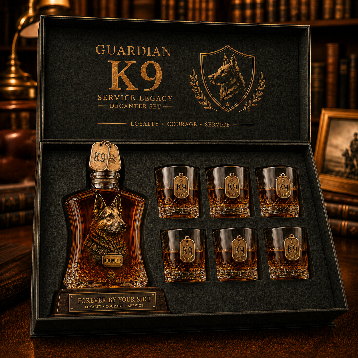 🐾Guardian K9 Service Legacy Whiskey Decanter Set🐕