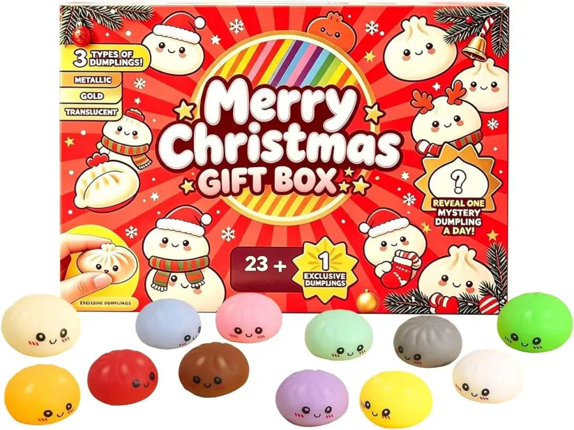 Mystery Dumpling Countdown Gift Box – 24 Days of Squishy Surprises
