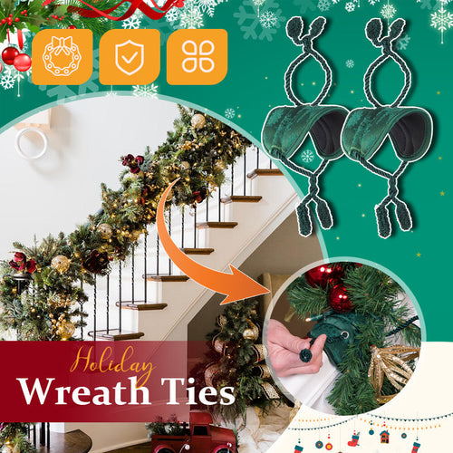 Reusable Banister Garland Ties – No-Scratch Christmas Decor Straps