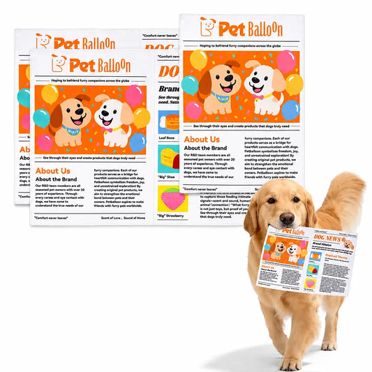 Pet Newspaper Crinkle Toy Set – Fun Chew, Tug & Teething Toy for Dogs