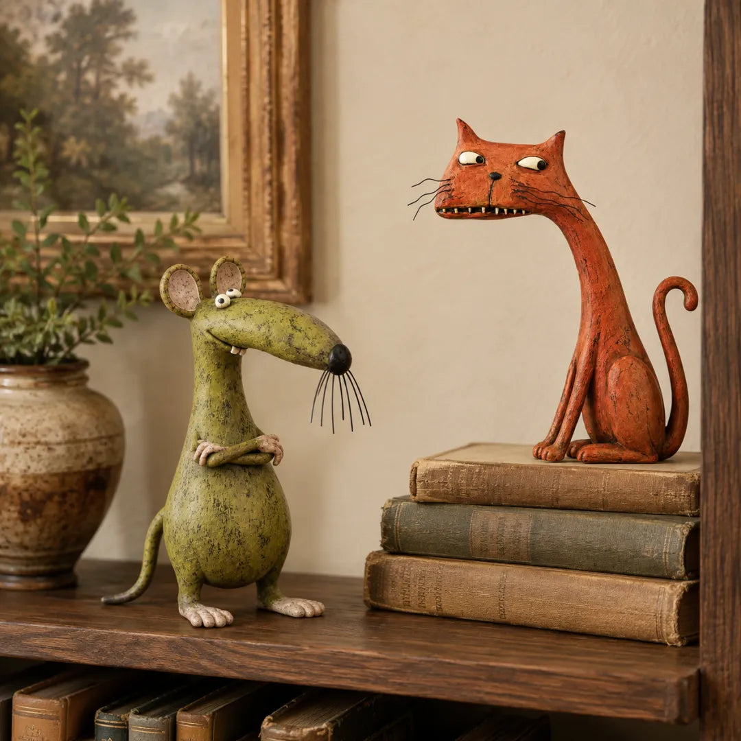 Whimsical Vintage Animal Figurine with Quirky Charm