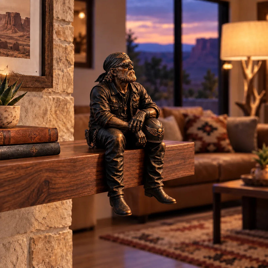 Rebel biker shelf sitter