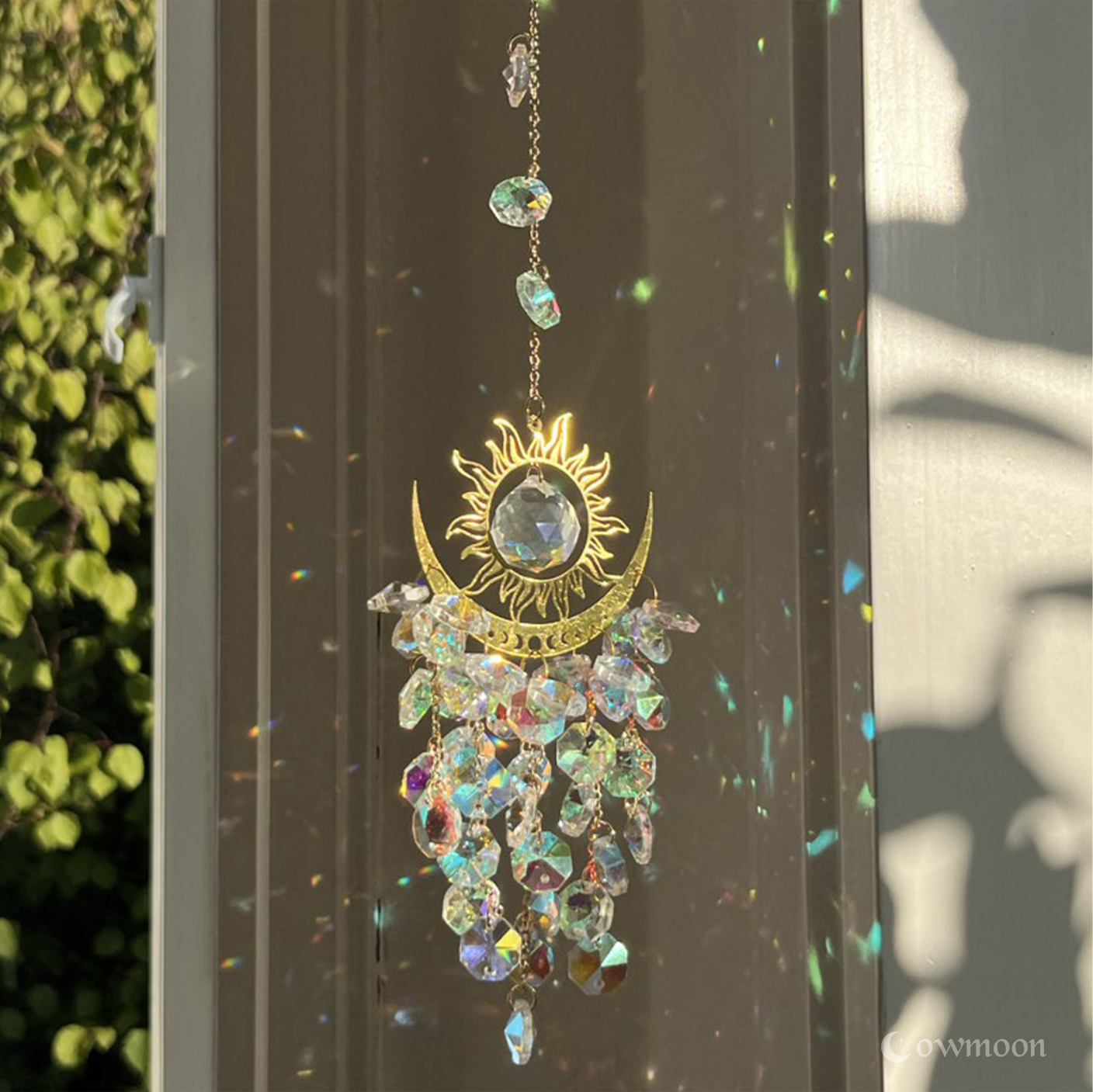 🌈Sunburst Crystal Light Catcher – Handmade Bohemian Style Light Catcher