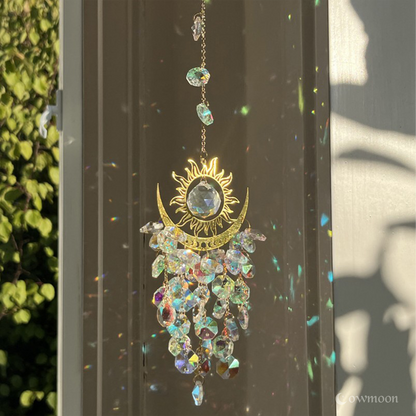 🌈Sunburst Crystal Light Catcher – Handmade Bohemian Style Light Catcher