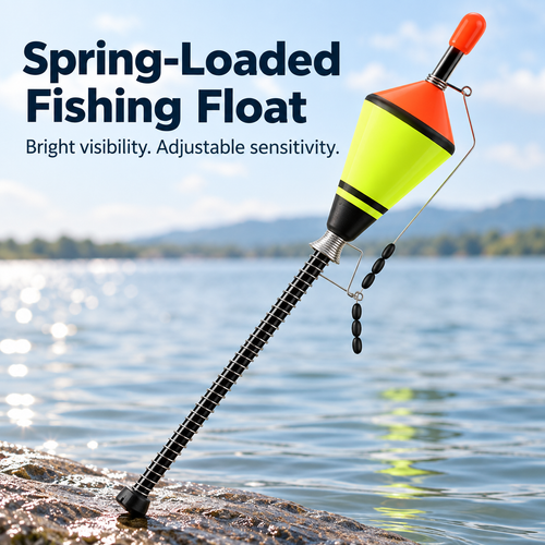 Spring-Loaded Fishing Float with Adjustable Sensitivity